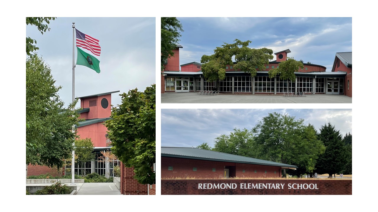 Collage of school building